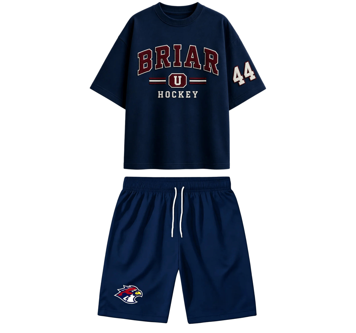 BRIAR HOCKEY 44 Off Campus Briar U T-shirt Shorts Set 2026 Summer Men Women Cotton Y2K Oversized T-shirt Shorts Set Clothing Set