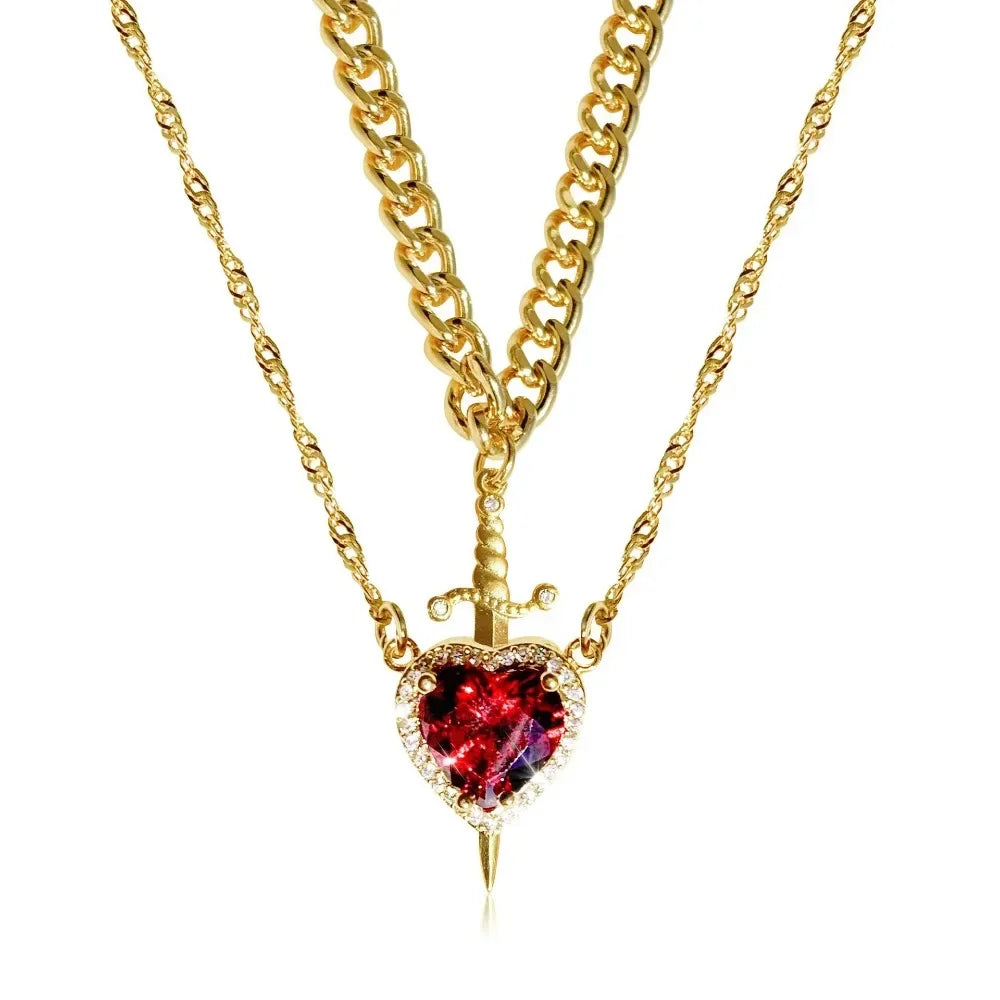 Sword Heart Necklace