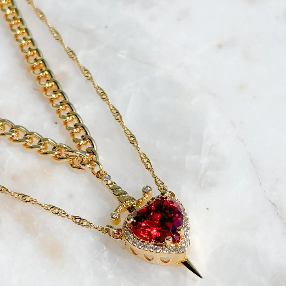 Sword Heart Necklace