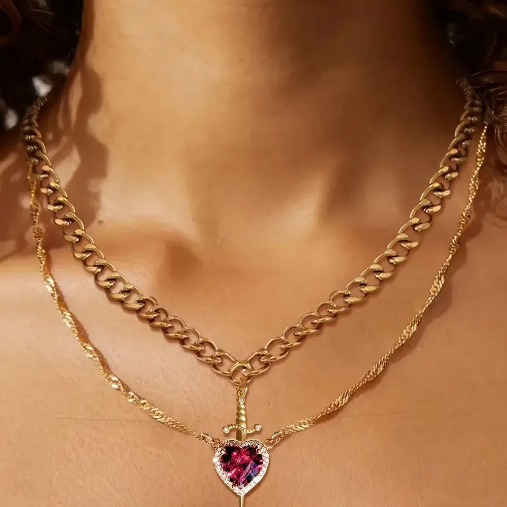 Sword Heart Necklace