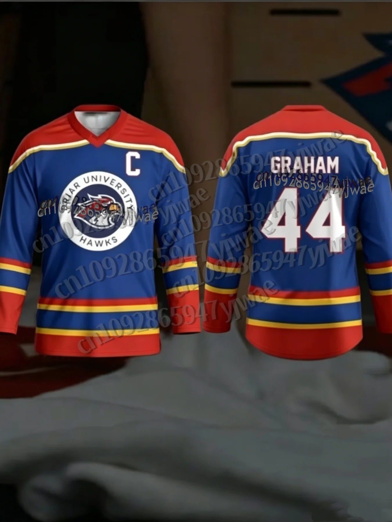 NEW  Women Tv Off Campus Briar University Hockey Jersey Graham 44 22 DI LAURENTIS 66 Tucker46 T-shirt Design 3D WOMEN T-SHIRT