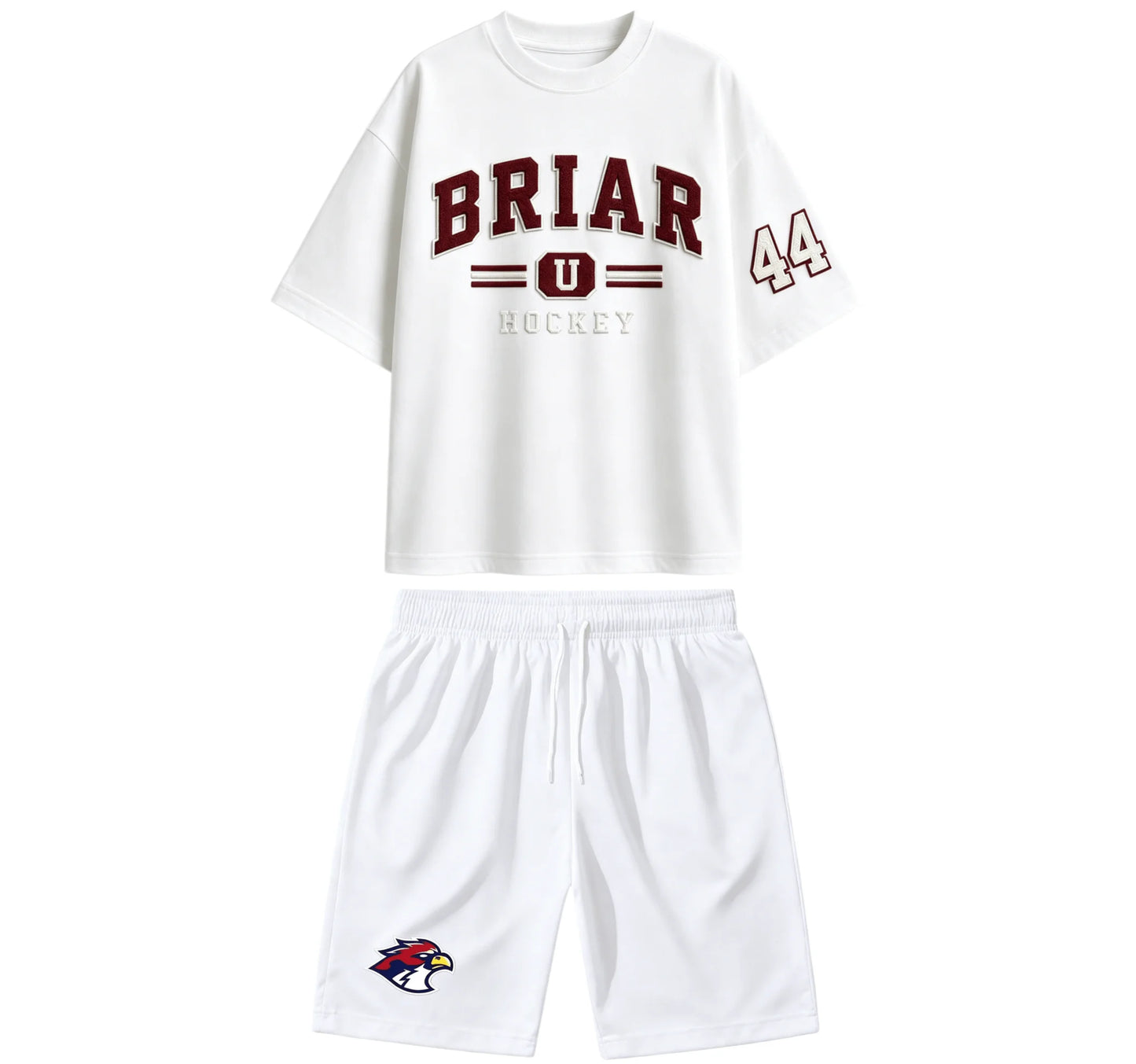 BRIAR HOCKEY 44 Off Campus Briar U T-shirt Shorts Set 2026 Summer Men Women Cotton Y2K Oversized T-shirt Shorts Set Clothing Set