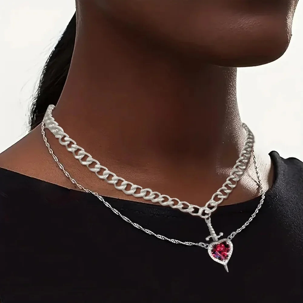 Sword Heart Necklace