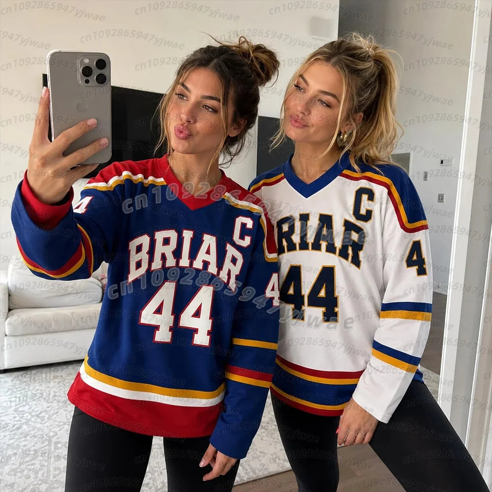 NEW  Women Tv Off Campus Briar University Hockey Jersey Graham 44 22 DI LAURENTIS 66 Tucker46 T-shirt Design 3D WOMEN T-SHIRT